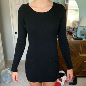 Black sweater dress
